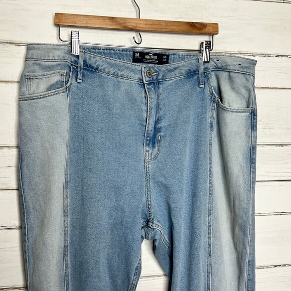 Hollister Ultra High Rise Dad Jean Two Tone Denim Size 34 - Picture 9 of 12